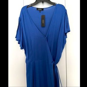 Blue Woman’s Wrap Dress